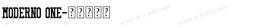 Moderno One字体转换